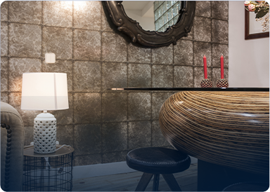 Hotel lobby polished Maximus tiles in Chennai