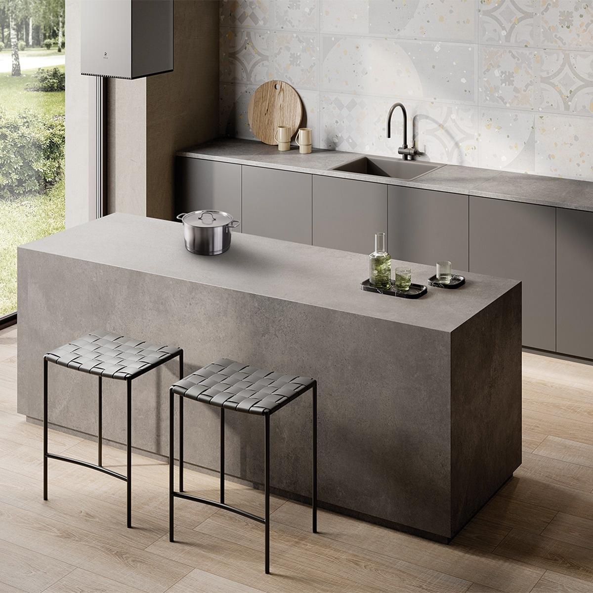 Solid colour kitchen countertop slabs in Chennai