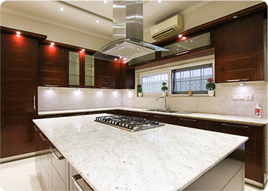 Large format RAK Maximus countertop slab installation in Chennai