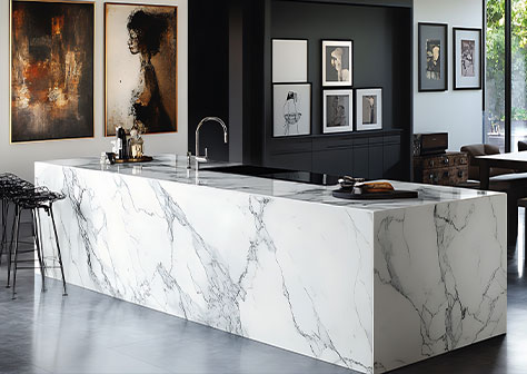 RAK Maximus kitchen countertop slabs in Chennai from Advaya Build Mart