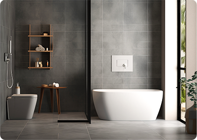 Matt grey anti-skid utility floor tiles in Chennai