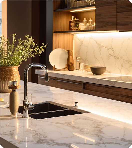 Official RAK Maximus kitchen countertop slab dealer in Chennai - Advaya Build Mart
