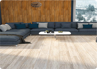 Beige wood finish floor tiles in Chennai
